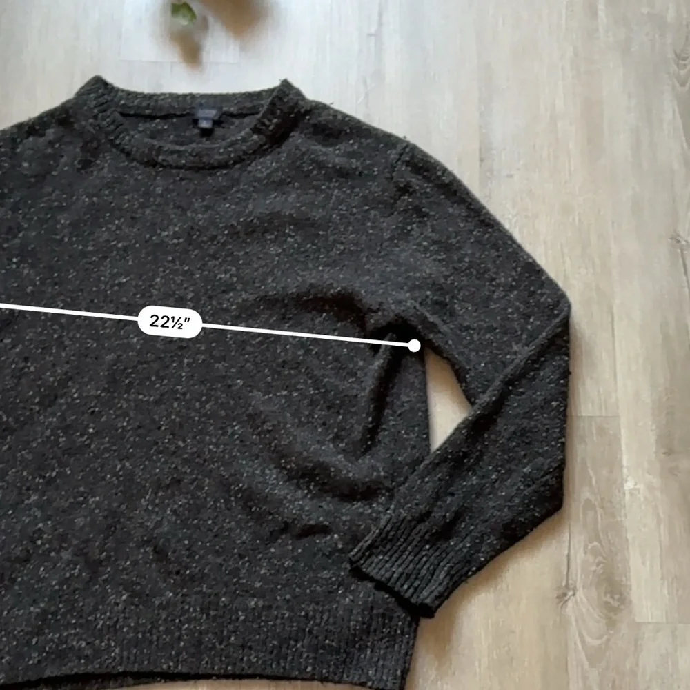 J.Crew Brown Wool Blend knit Crewneck Sweater